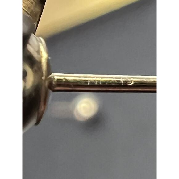 14k Yellow Gold Polished 3mm Ball Post Earrings - Picture 8 of 11